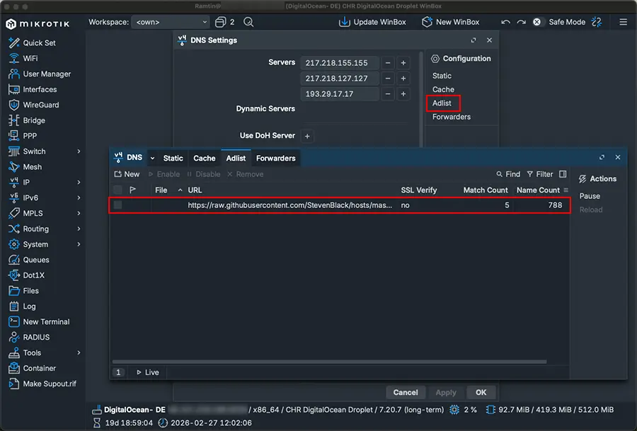 Importing a Ad-List URL in MikroTik